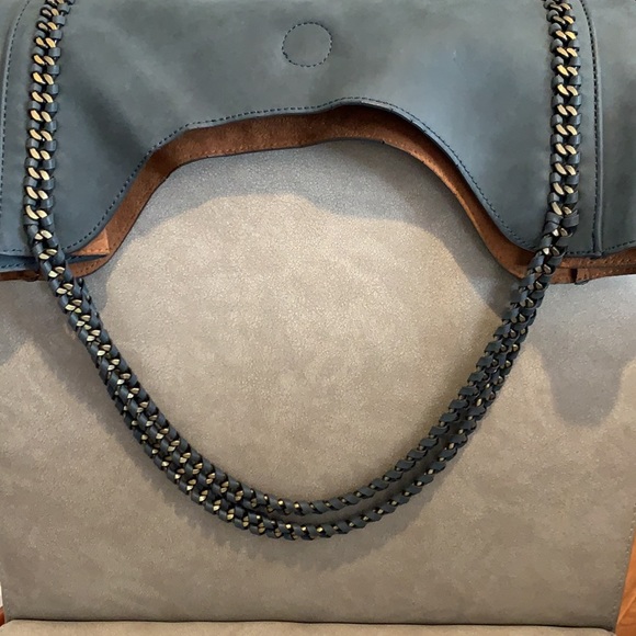 Street Level Suede Leather Slouchy Hobo Large Shoulder Bag - Picture 6 of 14